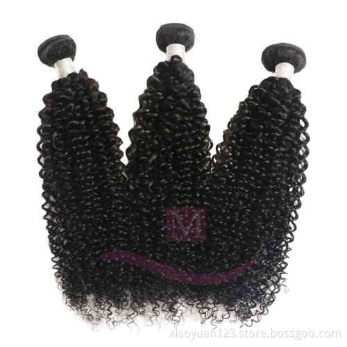 May Queen 100% Remy Jerry curl Brazilian human Hair Bundles with closure